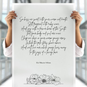 Poster Poème d'amour romantique d'Ella Wheeler Wilcox