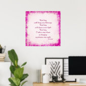 Poster Poème d'art "Chaque jour" (Bureau à domicile)