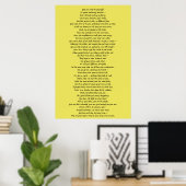 Poster Poème d'art mural pour encourager l'estime de soi (Bureau à domicile)