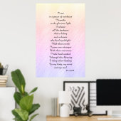 Poster Poème d'art "Prisme des arcs-en-ciel" (Bureau à domicile)