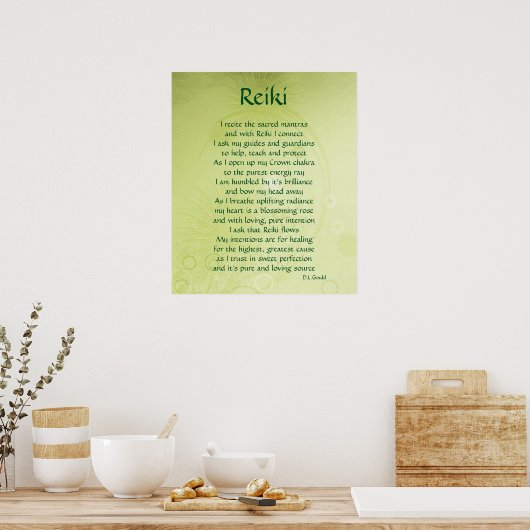 Poster Poème d'art "Reiki" (Cuisine)
