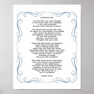 Poster Poème de baiser inachevé
