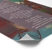 Poster Poème de canneberge Rassembler avec les couleurs d (Coin)