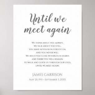 Poster Poème de célébration de la vie en gris jusqu'à ce
