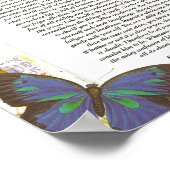 Poster Poème de Desiderata avec Palm Tree et Papillon (Coin)