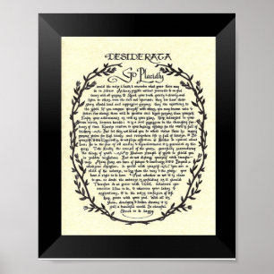 Poster Poème de DESIDERATA par Ehrmann maximum