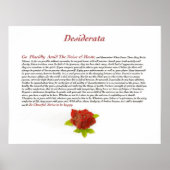 Poster Poème de Desiderata par Max Ehrmann (Devant)