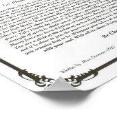 Poster Poème de Desiderata par Max Ehrmann (Coin)