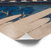 Poster Poème de Hokusai par Teishin Ko, (Coin)