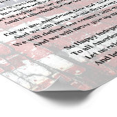 Poster Poème de liberté américain avec drapeau patriotiqu (Coin)