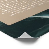 Poster Poème de mémoire de chagrin moderne et élégant (Coin)