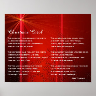 Poster Poème de Noël À propos du bébé Jésus