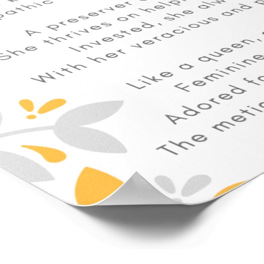 Poster Poème de nom "Daria" (Coin)