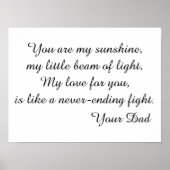 Poster Poème De Papa À Sa Fille (Devant)