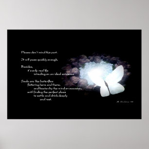Poster Poème de papillon