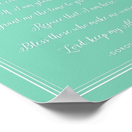 Poster Poème de prière d'un bébé - Art Imprimer Couleurs (Coin)