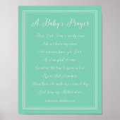 Poster Poème de prière d'un bébé - Art Imprimer Couleurs  (Devant)