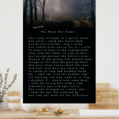 POSTER POÈME DE ROBERT FROST : LA ROUTE N'EST PAS PRISE (Cuisine)