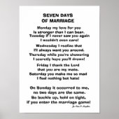 POSTER POÈME DE SEPT JOURS DE MARIAGE (Devant)