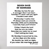 POSTER POÈME DE SEPT JOURS DE MARIAGE (Devant)