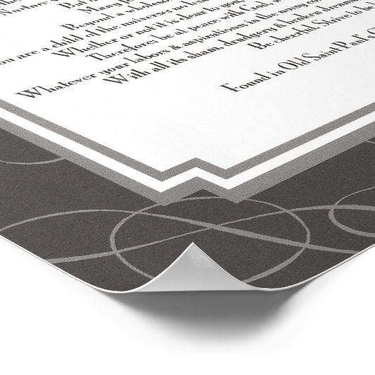 Poster Poème Desiderata (Coin)