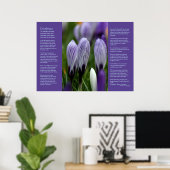 Poster Poème Desiderata - Crocus Printaniers Variés (Bureau à domicile)