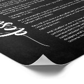 Poster Poème Desiderata de Max Ehrmann noir et blanc (Coin)