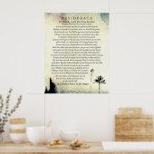 Poster Poème Desiderata par Max Ehrmann Aquarelle Lotus (Cuisine)