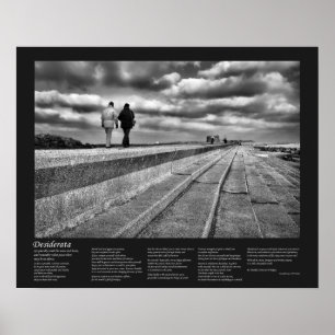 Poster Poème Desiderata, Promenade en bord de mer, Art