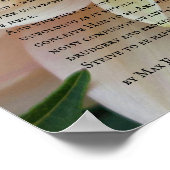 Poster Poème Desiderata Rose Rose et Jaune (Coin)