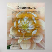 Poster Poème Desiderata Rose Rose et Jaune (Devant)