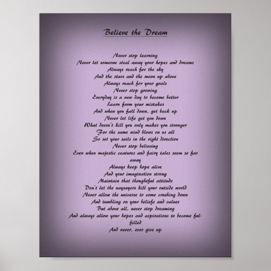 Poster Poème d'inspiration (Devant)