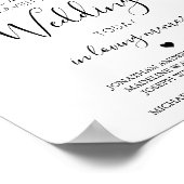 Poster Poème du Ciel Personnalisé Mémorial mariage (Coin)