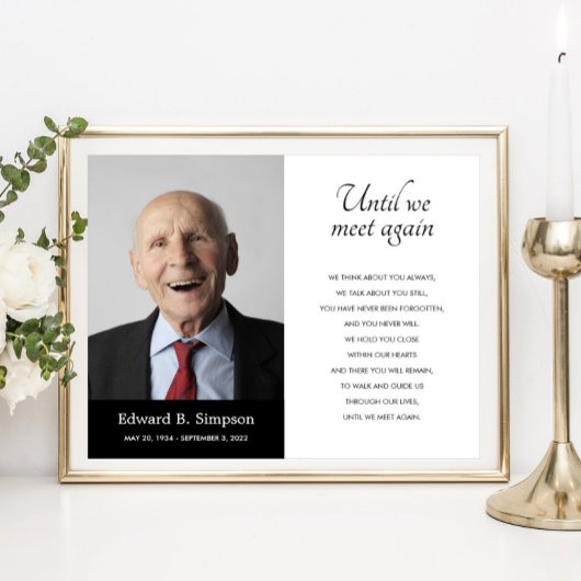 Poster Poème funèbre Noir Jusqu'à ce que nous nous retrou