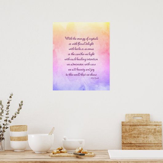 Poster Poème holistique (Cuisine)