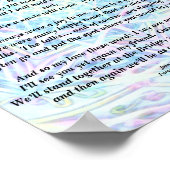 Poster Poème : Hommage à un animal de compagnie décédé PB (Coin)