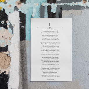 Poster Poème Iconique Kipling 'If'