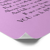 Poster Poème inspirant de la fille des parents (Coin)