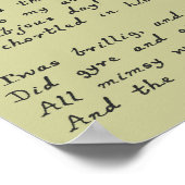 Poster Poème Jabberwocky (Coin)