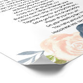 Poster Poème Mariage de votre jour de mariage (Coin)