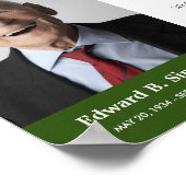 Poster Poème Mémorial La Lumière Reste Avec Photo (Coin)