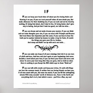 Poster Poème motivationnel IF par Rudyard Kipling