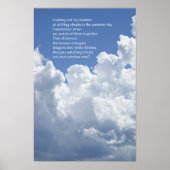 Poster Poème Nuages d'été (Devant)