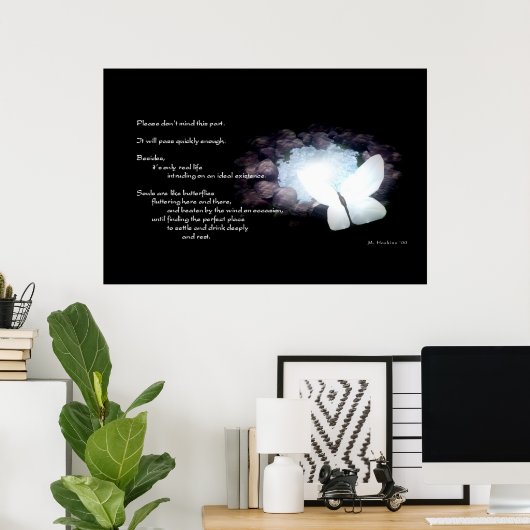 Poster Poème papillon (Bureau à domicile)