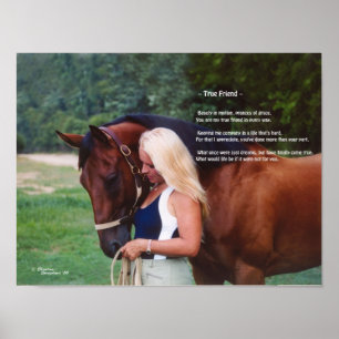 Poster Poème poème ami Cheval Imprimer