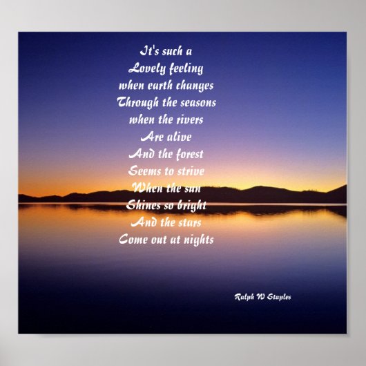 Poster Poème posters-C'est un sentiment tellement agréabl (Devant)