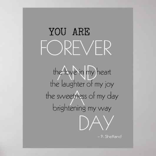 Poster Poème pour toujours et une journée (Devant)