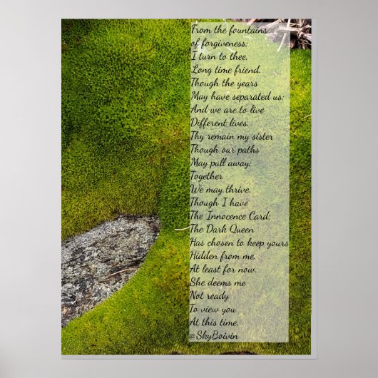 Poster poème Sky boivin (Devant)