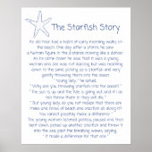 Poster Poème Starfish, histoire Starfish, cadeau Foster m (Devant)