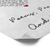 Poster Poèmes Prières Et Promesses Grey Coeur Chanson Lyr (Coin)